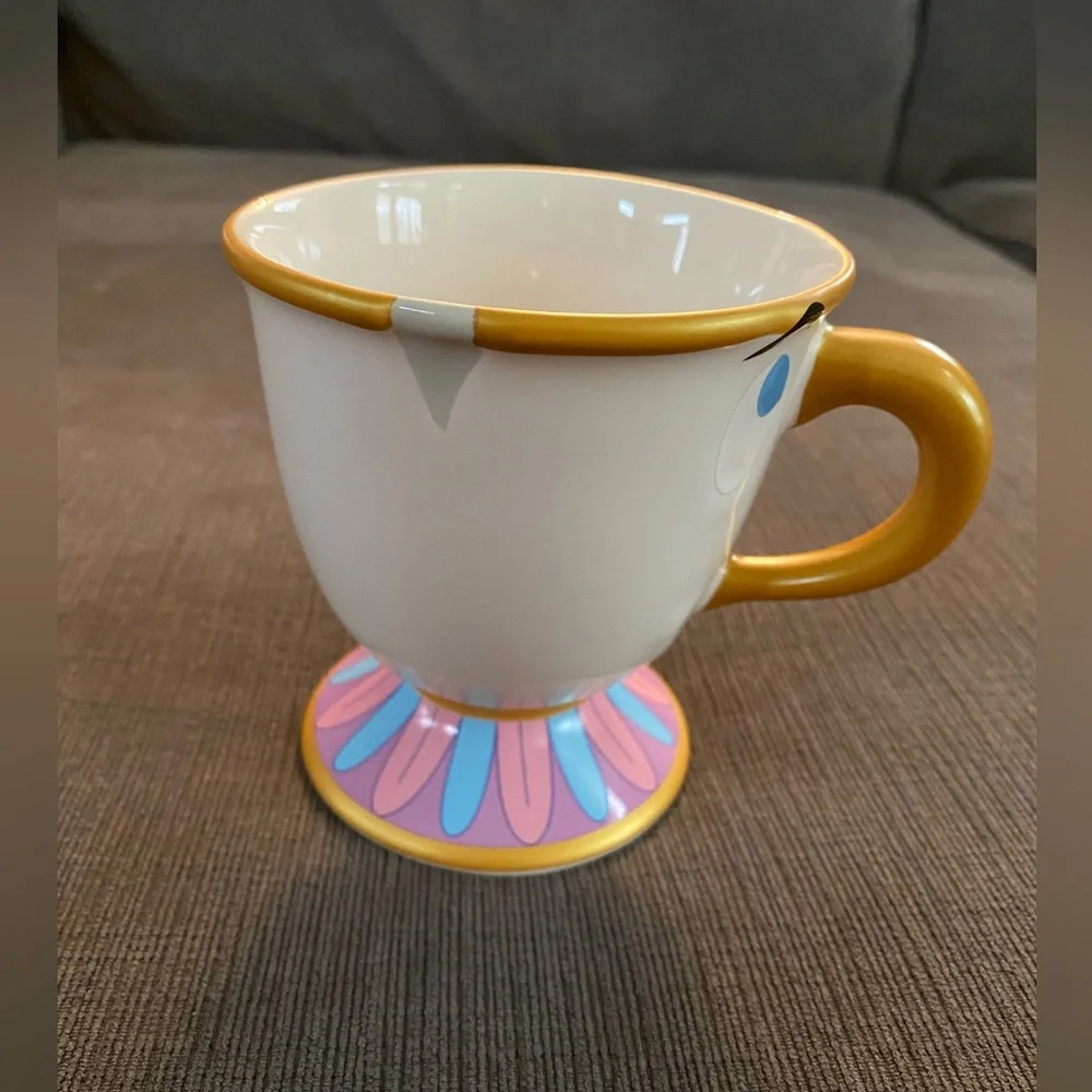 Disney Parks authentic ceramic Chip Mug, Beauty and the Beast, souvenir for less - Picture 3 of 9